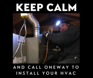 A technician installing a commercial or residential HVAC system.